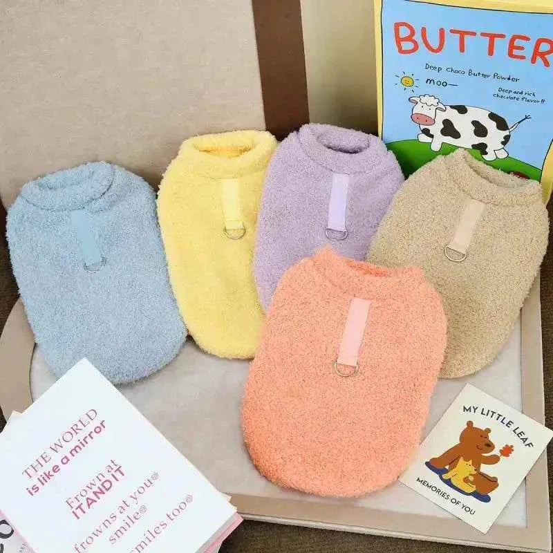 Plush Winter for Dogs insulated cozy soft lined water-resistant colorful dog coats displayed on table