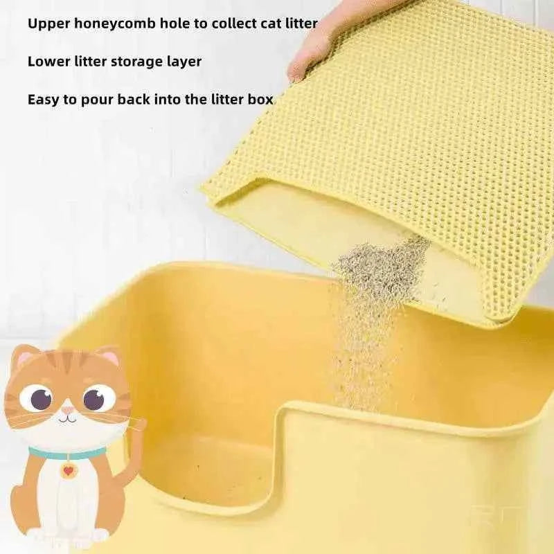 Pet Litter Mat traps litter and keeps floors clean