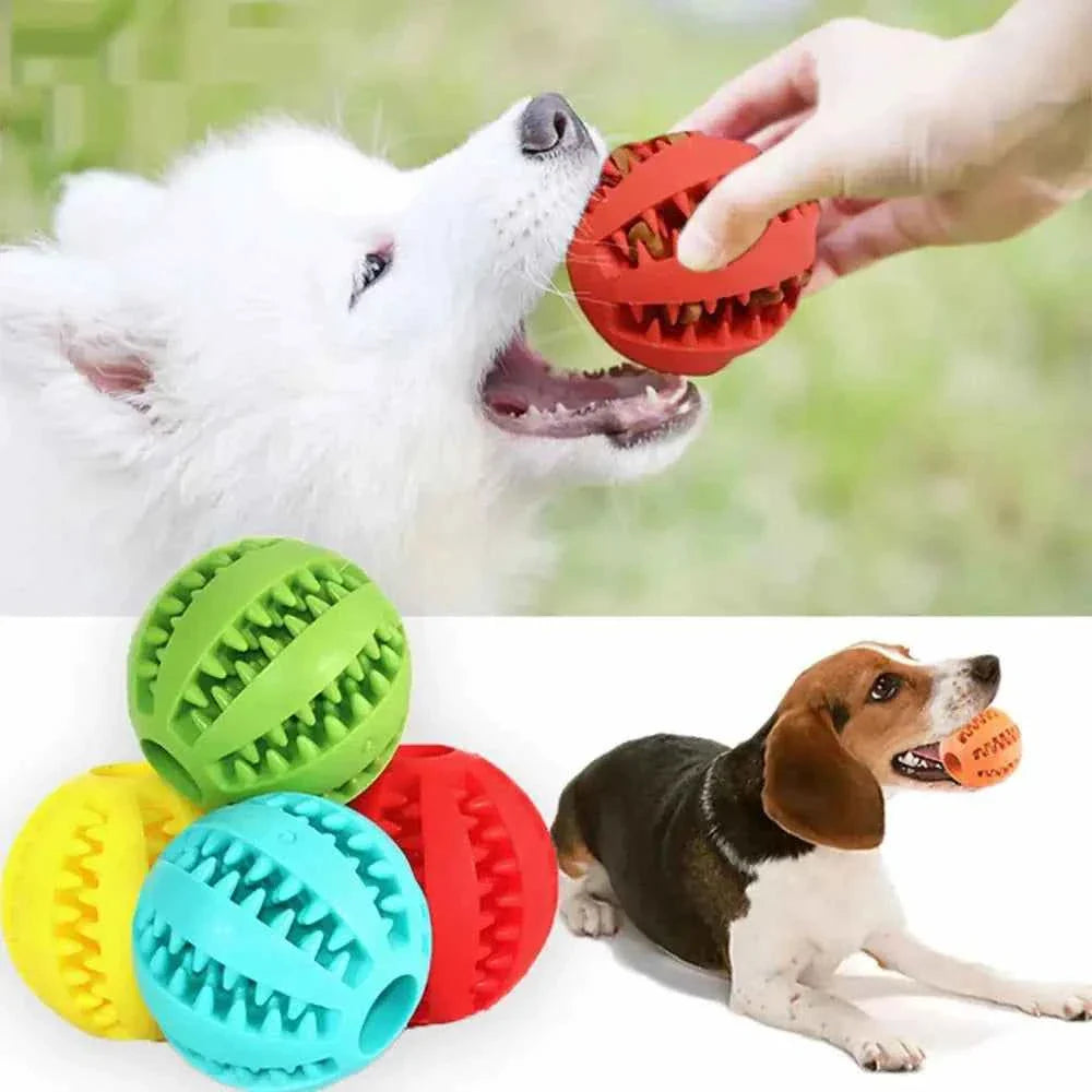 Colorful durable interactive toy balls for dogs made of rubber for fetch and play