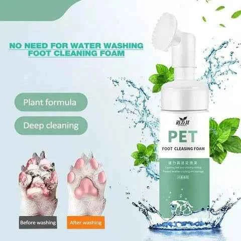 FurryFoot Spa pet foot cleansing foam with rotating brush and natural plant formula for deep cleaning and paw massage