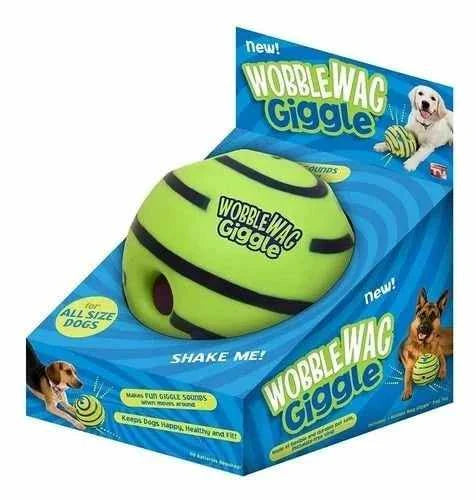 Wobble Wag Giggle Glow Ball dog toy with light and sound for active play